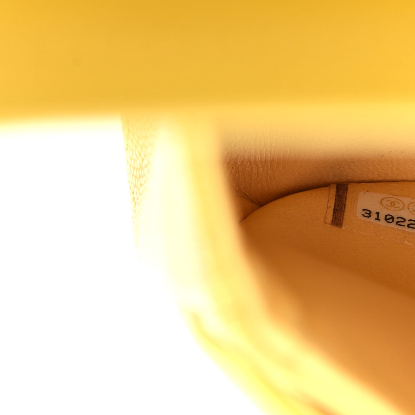 Caviar Quilted Small Double Flap Yellow