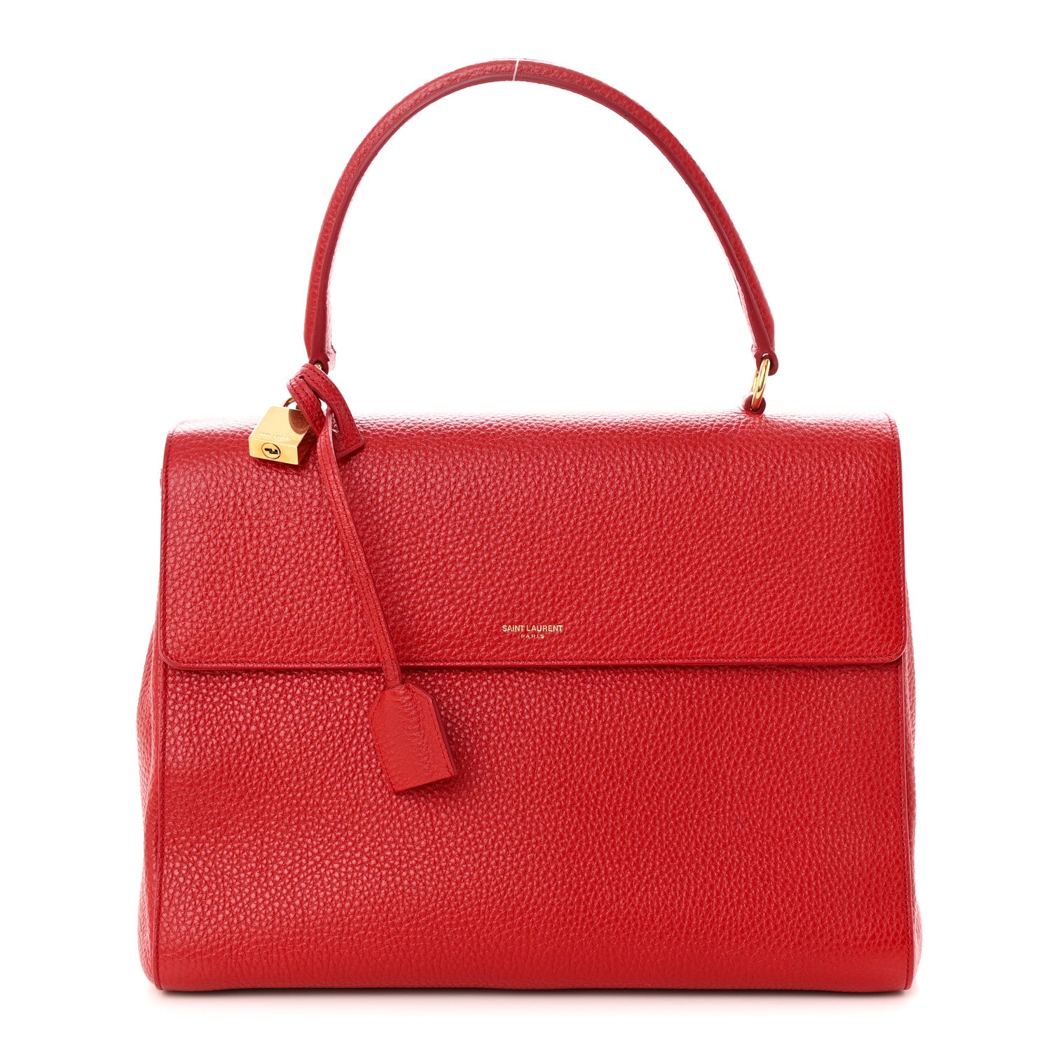 Saint Laurent Calfskin Medium Moujik Top Handle Bag Vermillon 1 of 10