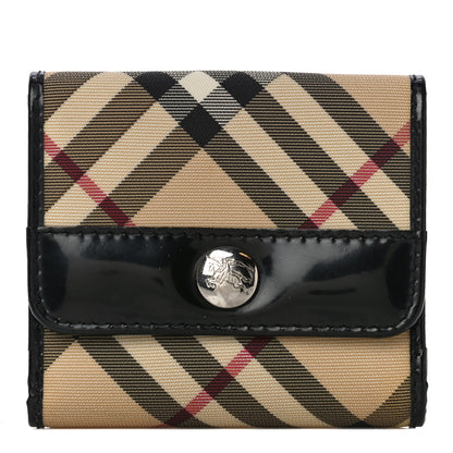 Burberry Nova Check Compact Wallet Black 1 of 12