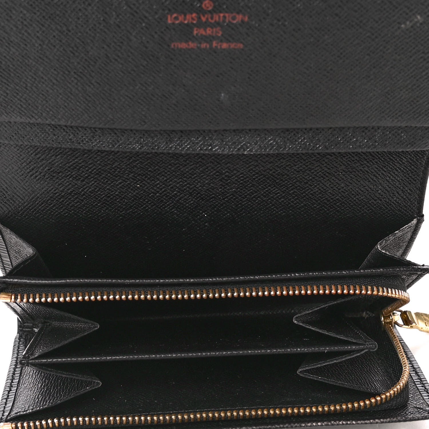 Louis Vuitton Epi Porte-Monnaie Billets Tresor Wallet Black 4 of 4