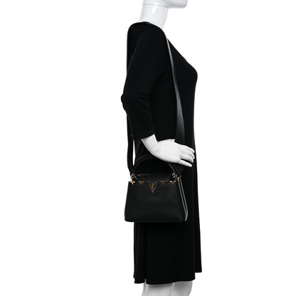 Louis Vuitton Taurillon Embellished Flower Crown Capucines Mini Black 2 of 9