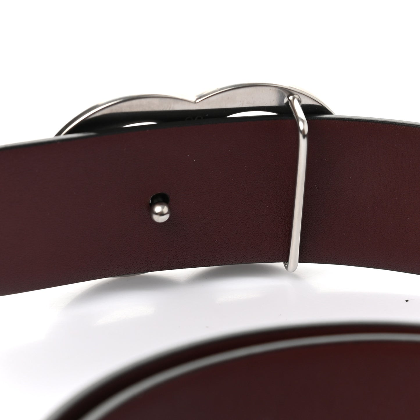 Calfskin CC Reversible Belt 90 Black Burgundy