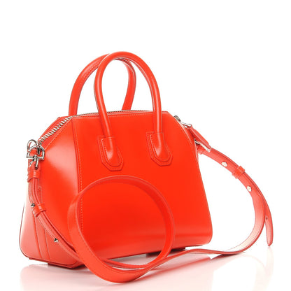 Givenchy Shiny Lord Calfskin Mini Antigona Bright Orange 4 of 8