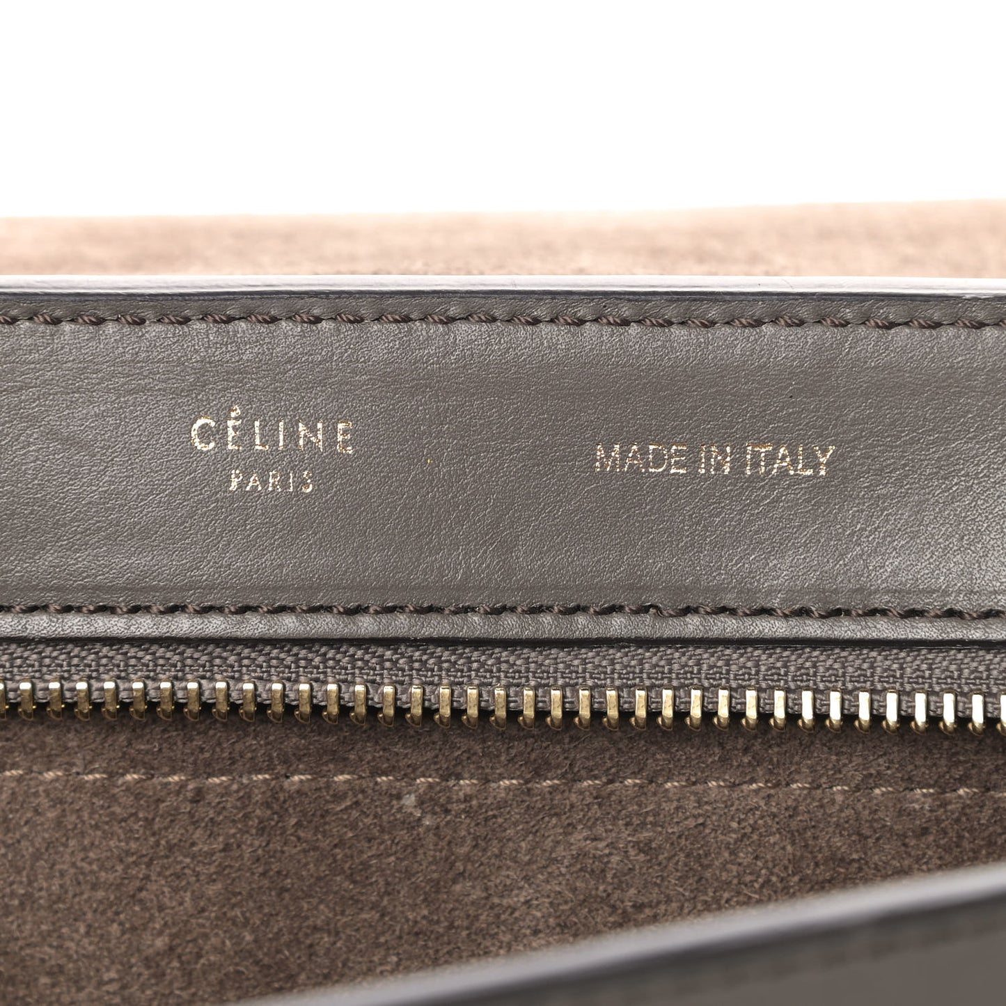 Calfskin Suede Medium Tri-Color Trapeze Taupe