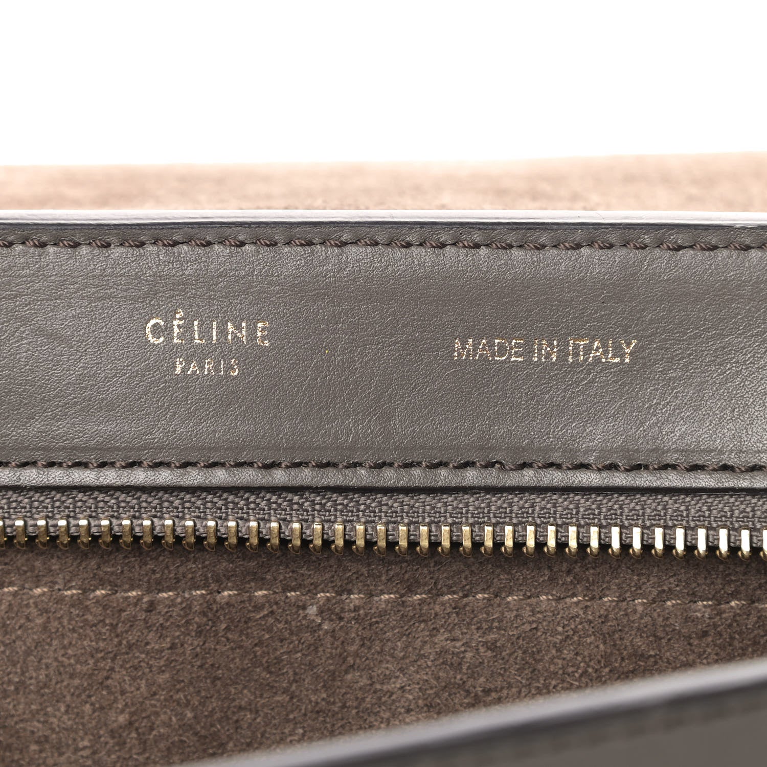 Celine Calfskin Suede Medium Tri-Color Trapeze Taupe 8 of 11