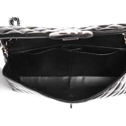 Chanel Lambskin Quilted East West Flap Black 5 of 12