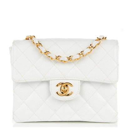 Chanel Caviar Quilted Mini Square Flap White 1 of 10