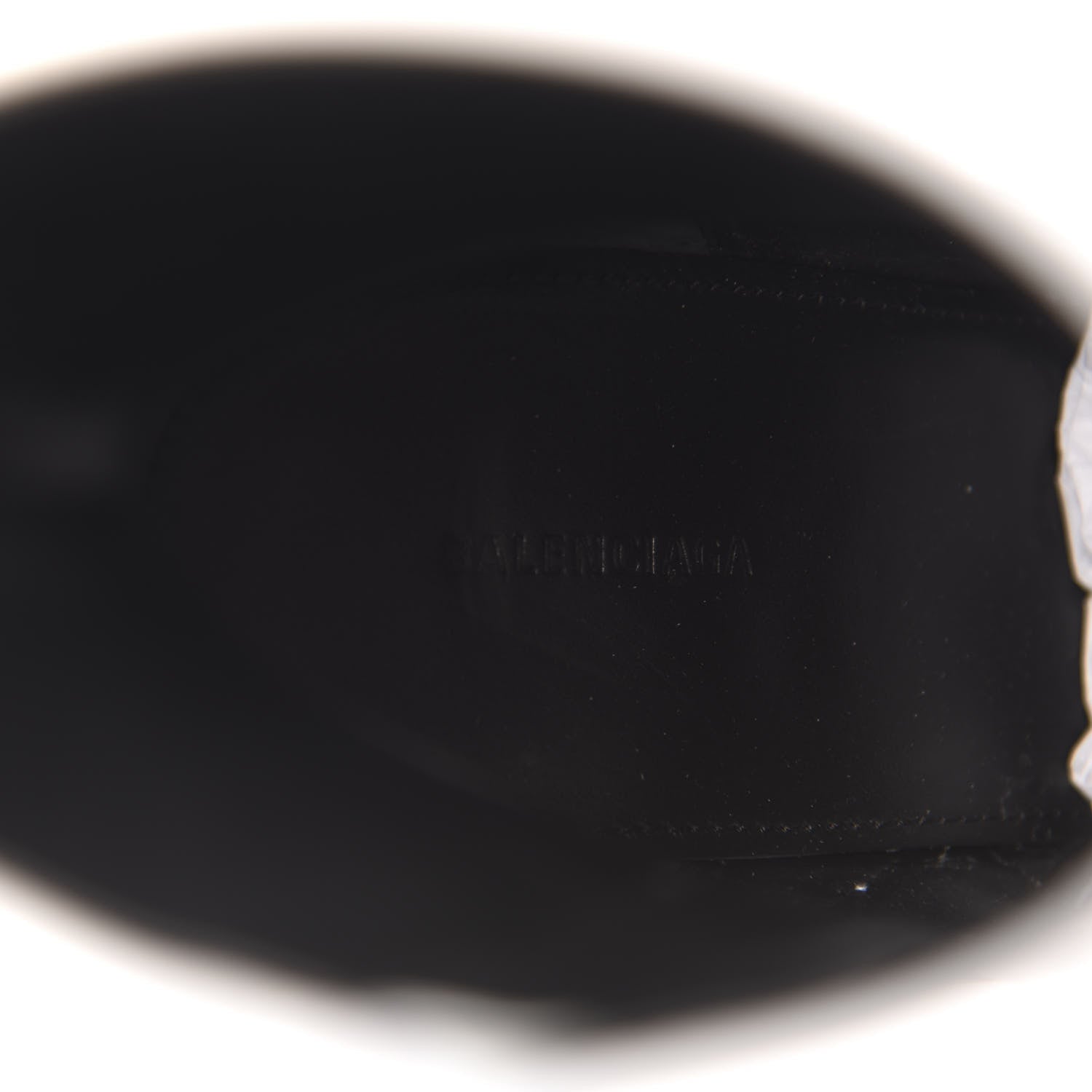 Balenciaga Shiny Sheepskin 20mm Oval Booties 36.5 White Black 8 of 10