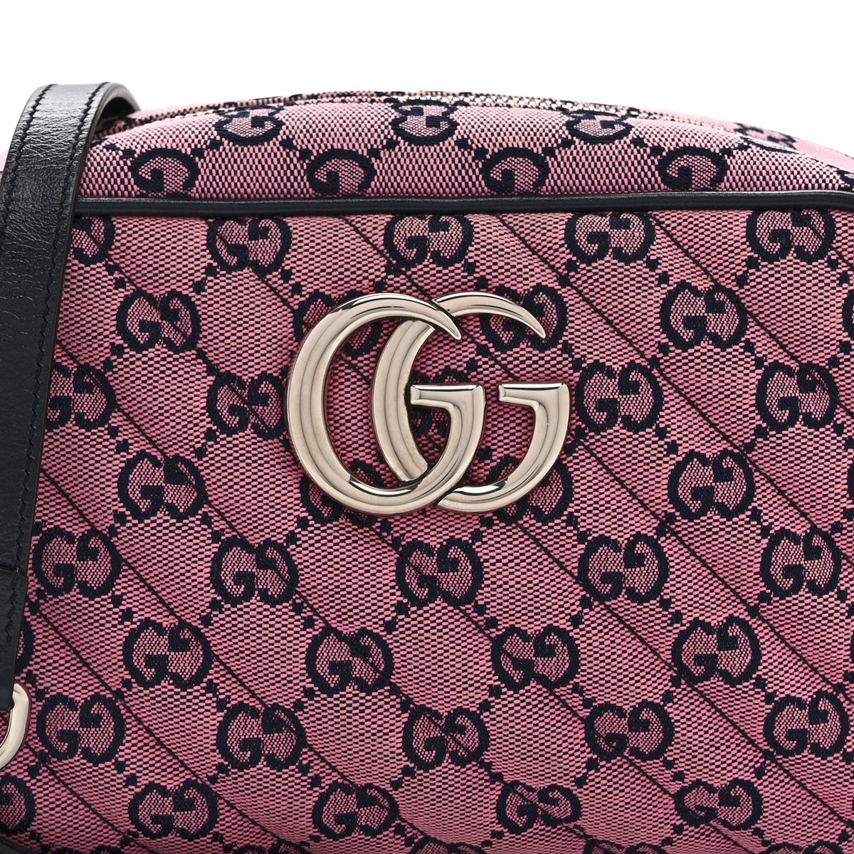 Monogram Multicolor Matelasse Diagonal Small GG Marmont Chain Shoulder Bag Pink Blue