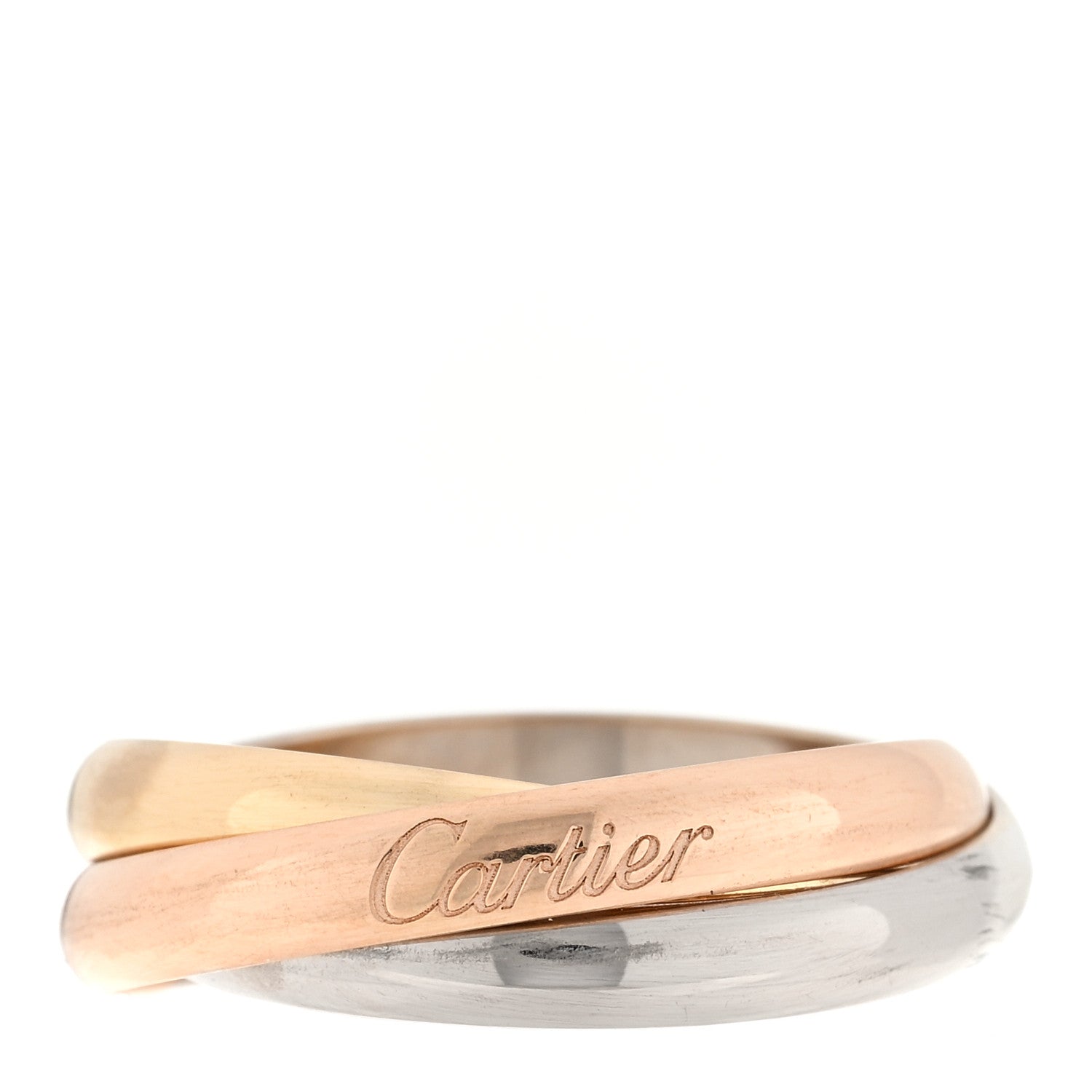 Cartier 18K Pink Yellow White Gold Classic Trinity Ring 56 7.5 1 of 5