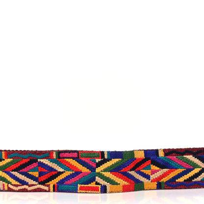 Valentino Garavani Canvas Native Couture 1975 Embroidered Rockstud Guitar Strap Multicolor 5 of 5