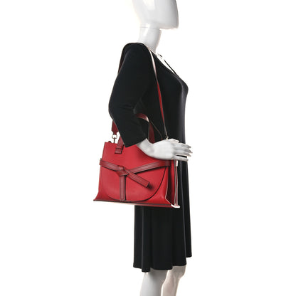 Loewe Calfskin Small Gate Tote Scarlet Red 2 of 12