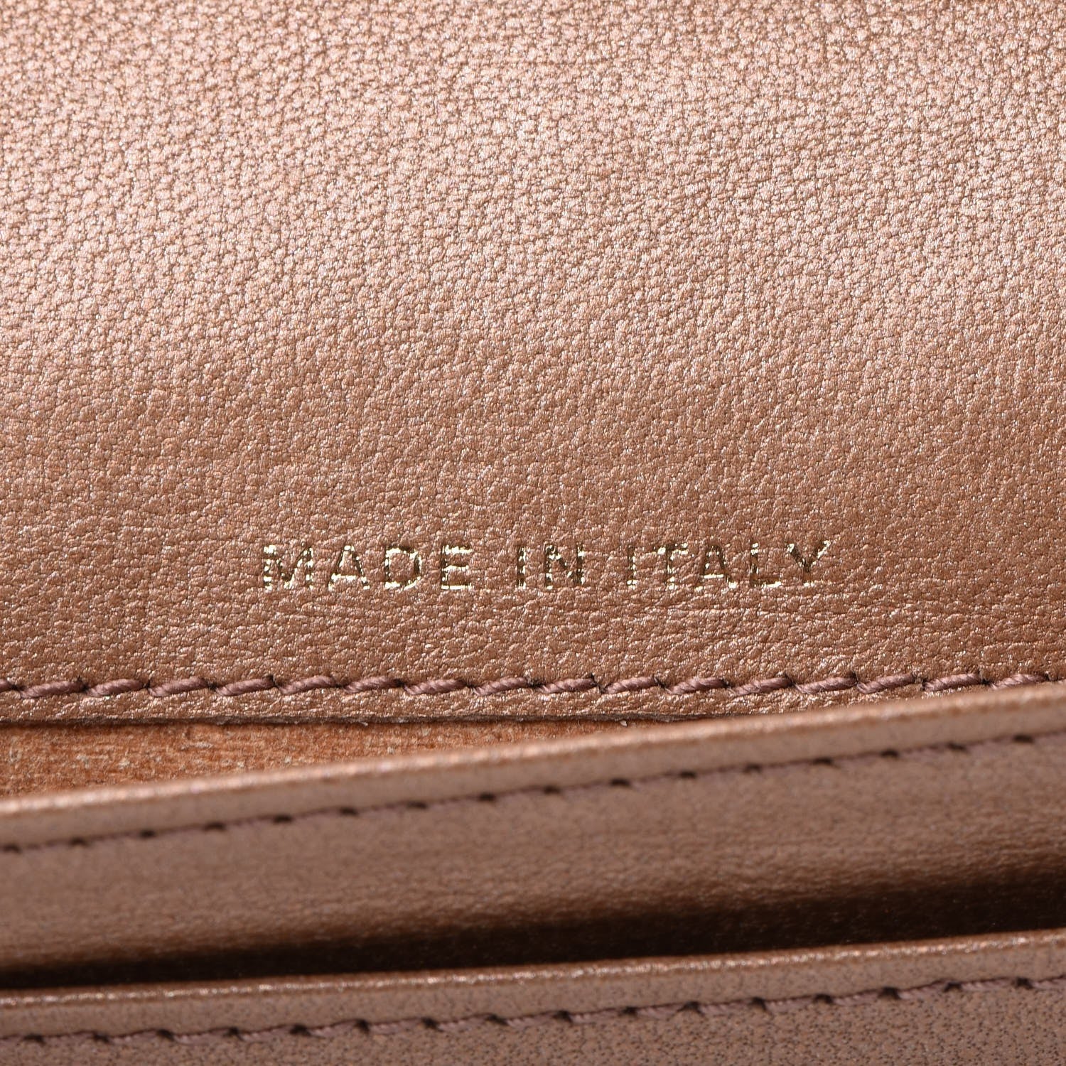 Chanel Metallic Lambskin Camellia Embossed Yen Wallet Brown 8 of 12