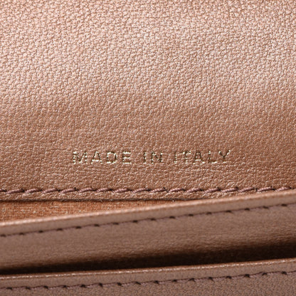 Chanel Metallic Lambskin Camellia Embossed Yen Wallet Brown 8 of 12