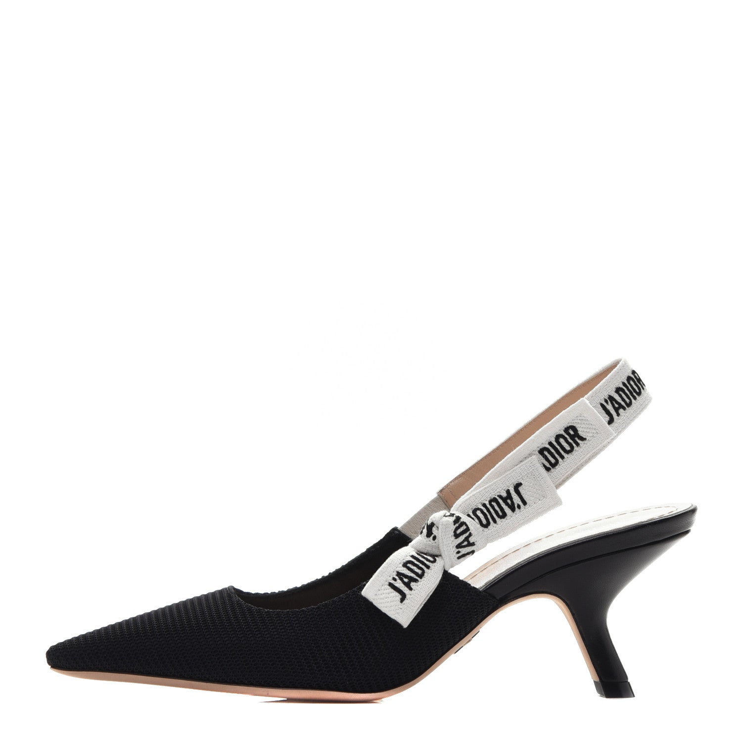 Christian Dior Technical Canvas Ribbon J Adior Slingback 65mm Pumps 35 Black 1 of 10