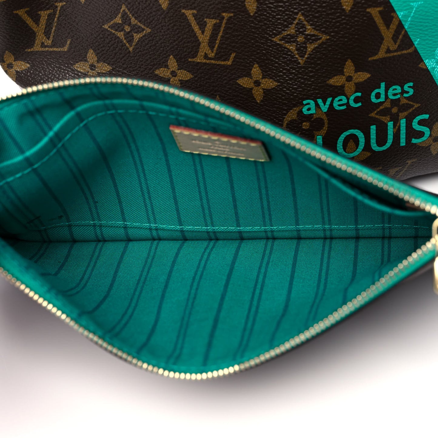 Monogram V Neverfull MM Turquoise