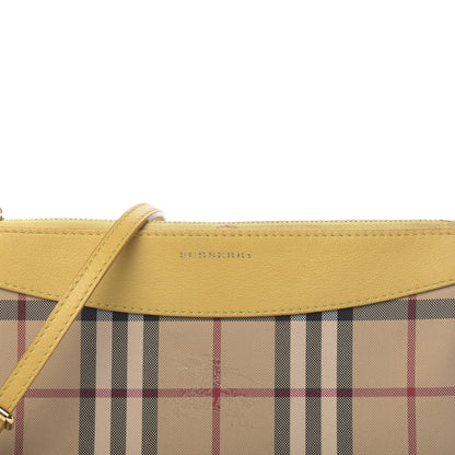 Burberry Horseferry Check Peyton Crossbody Clutch Bag Yellow 9 of 12