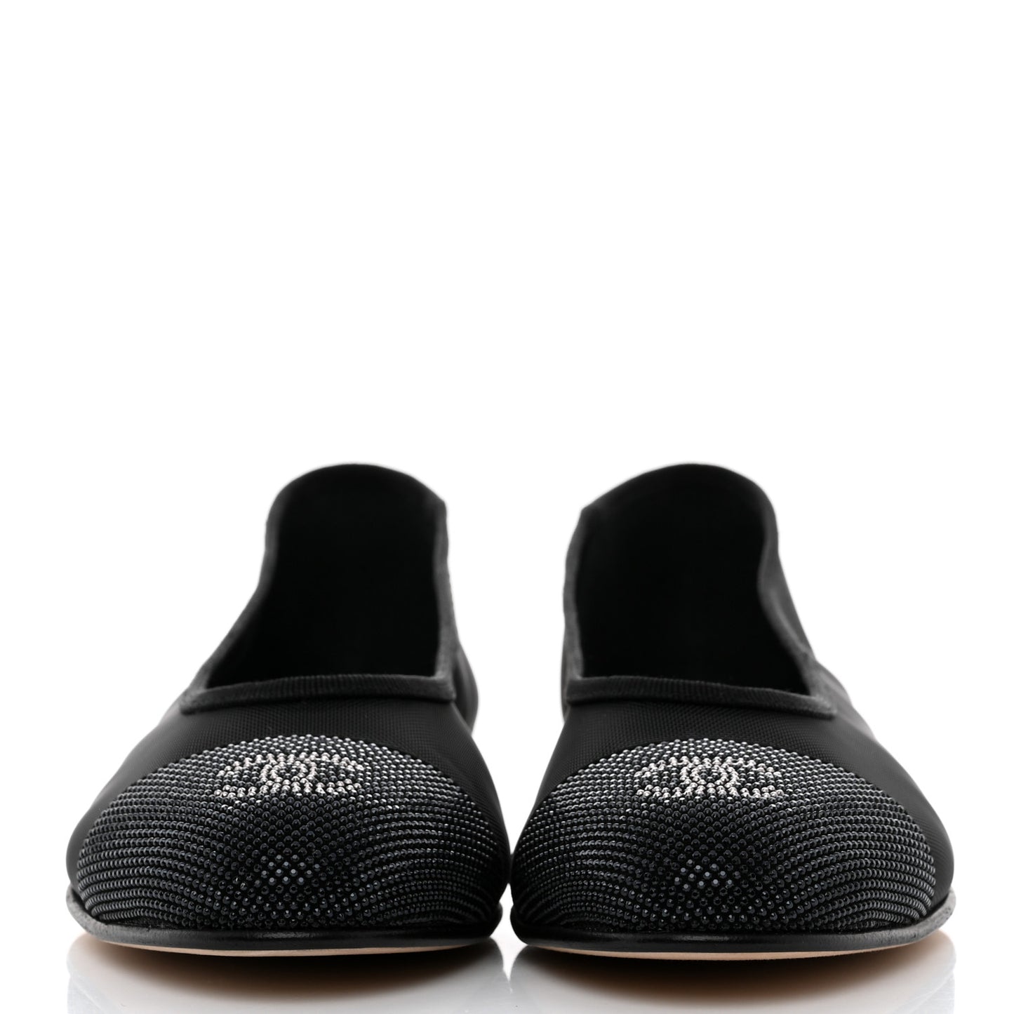 Mesh Studded CC Ballerina Flats 37.5 Black