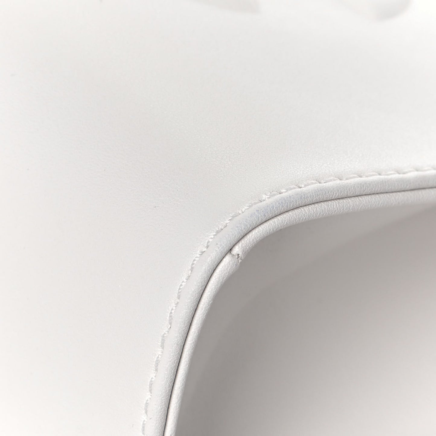 Vegan Leather Small Shopping Bag White