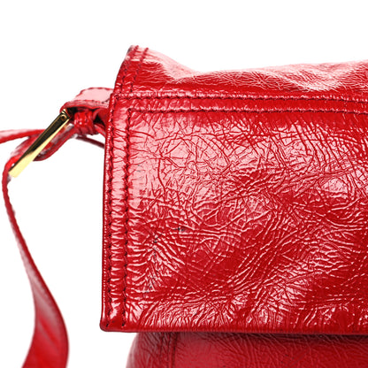 Fendi Vitello Naplak Large Convertible Baguette Rosso 9 of 14