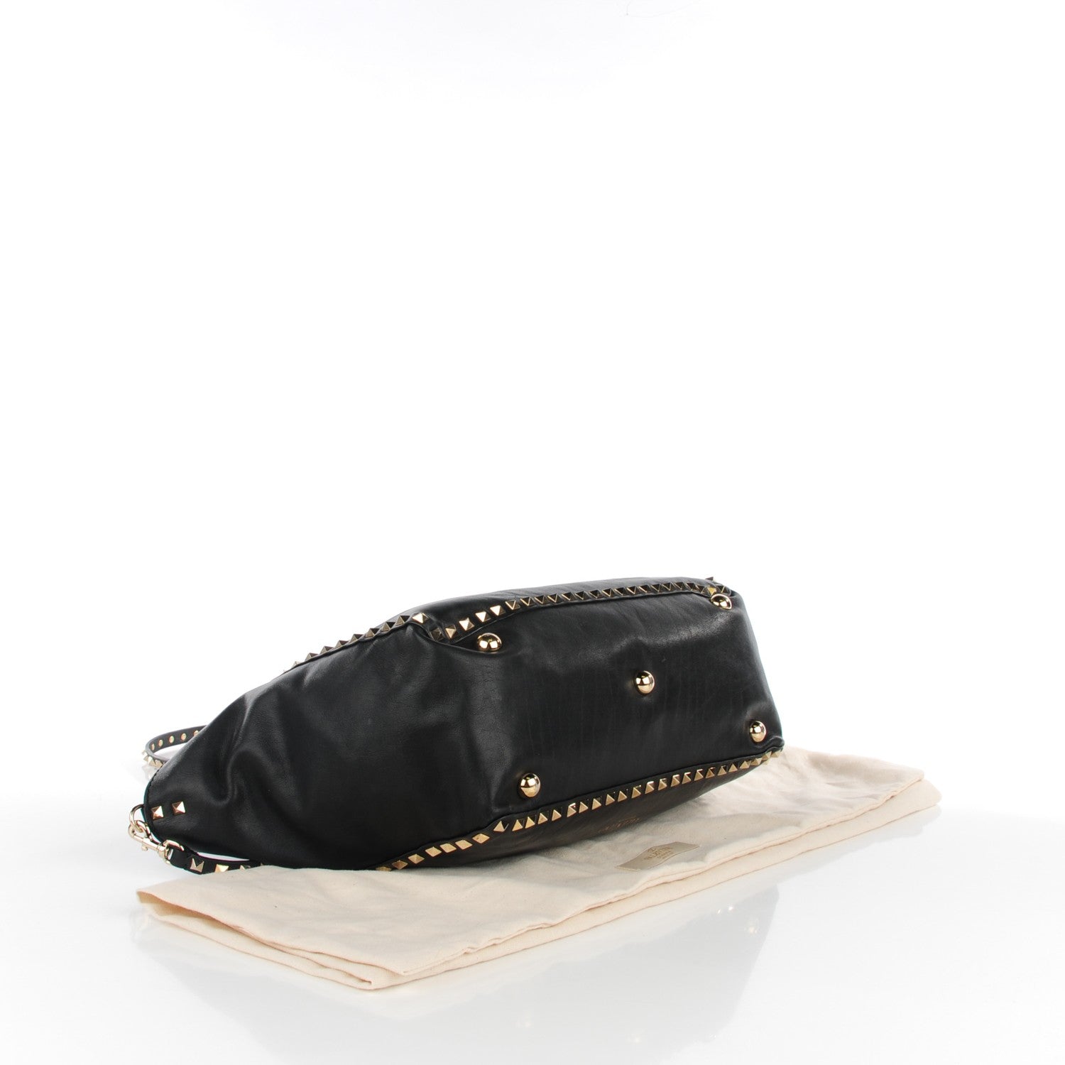 Valentino Garavani Vitello Medium Rockstud Tote Black 4 of 7