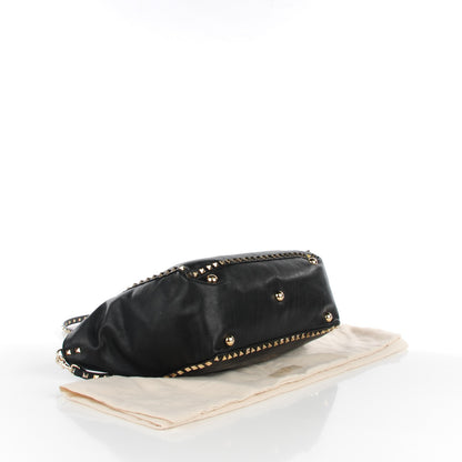 Valentino Garavani Vitello Medium Rockstud Tote Black 4 of 7