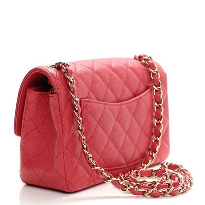 Chanel Caviar Quilted Mini Rectangular Flap Dark Pink 2 of 7