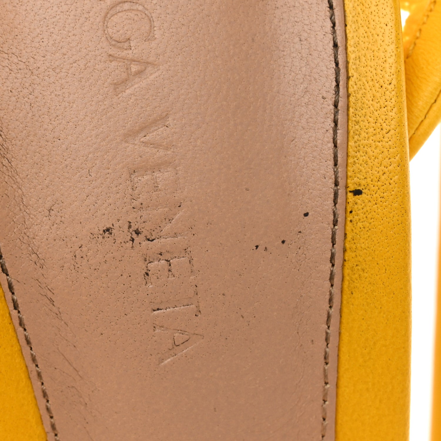 Bottega Veneta Mesh Nappa Stretch Ankle Tie Sandals 38 Egg Yolk 38 9 of 20