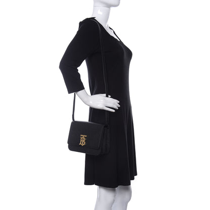 Burberry Grained Calfskin Small TB Bag Black 2 of 9