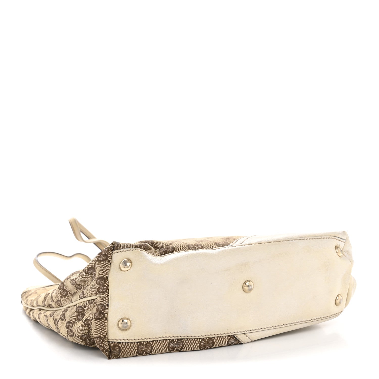 Gucci Monogram Medium New Britt Hobo Tote Off White 4 of 15