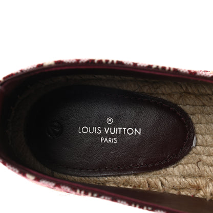 Louis Vuitton Jacquard Since 1854 Starboard Espadrille Flats 37.5 Bordeaux 7 of 8