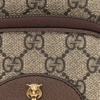 Gucci GG Supreme Monogram Mini Neo Vintage Double Zip Messenger Bag Beige New Acero Crop 8 of 10