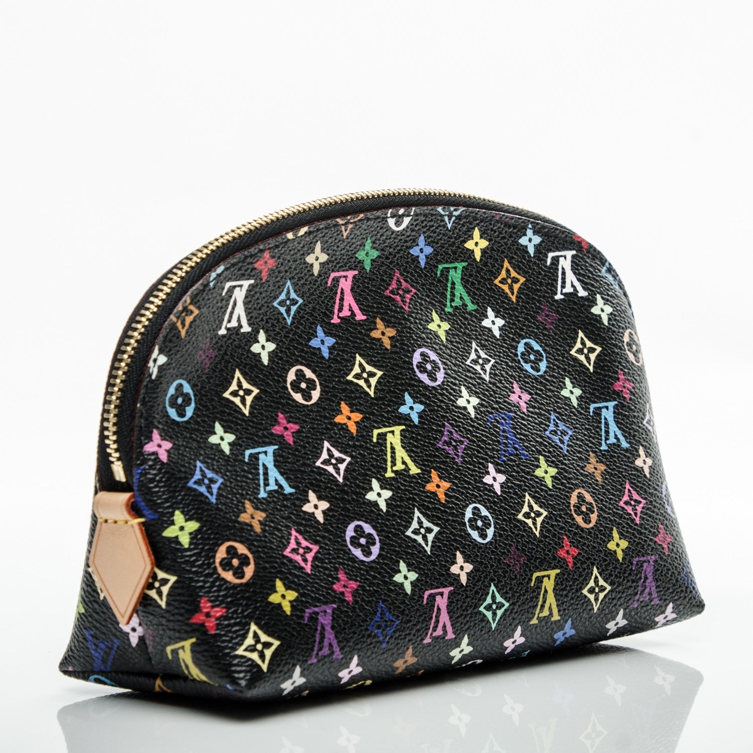 Louis Vuitton Monogram Multicolor Cosmetic Pouch Black Grenade 3 of 6