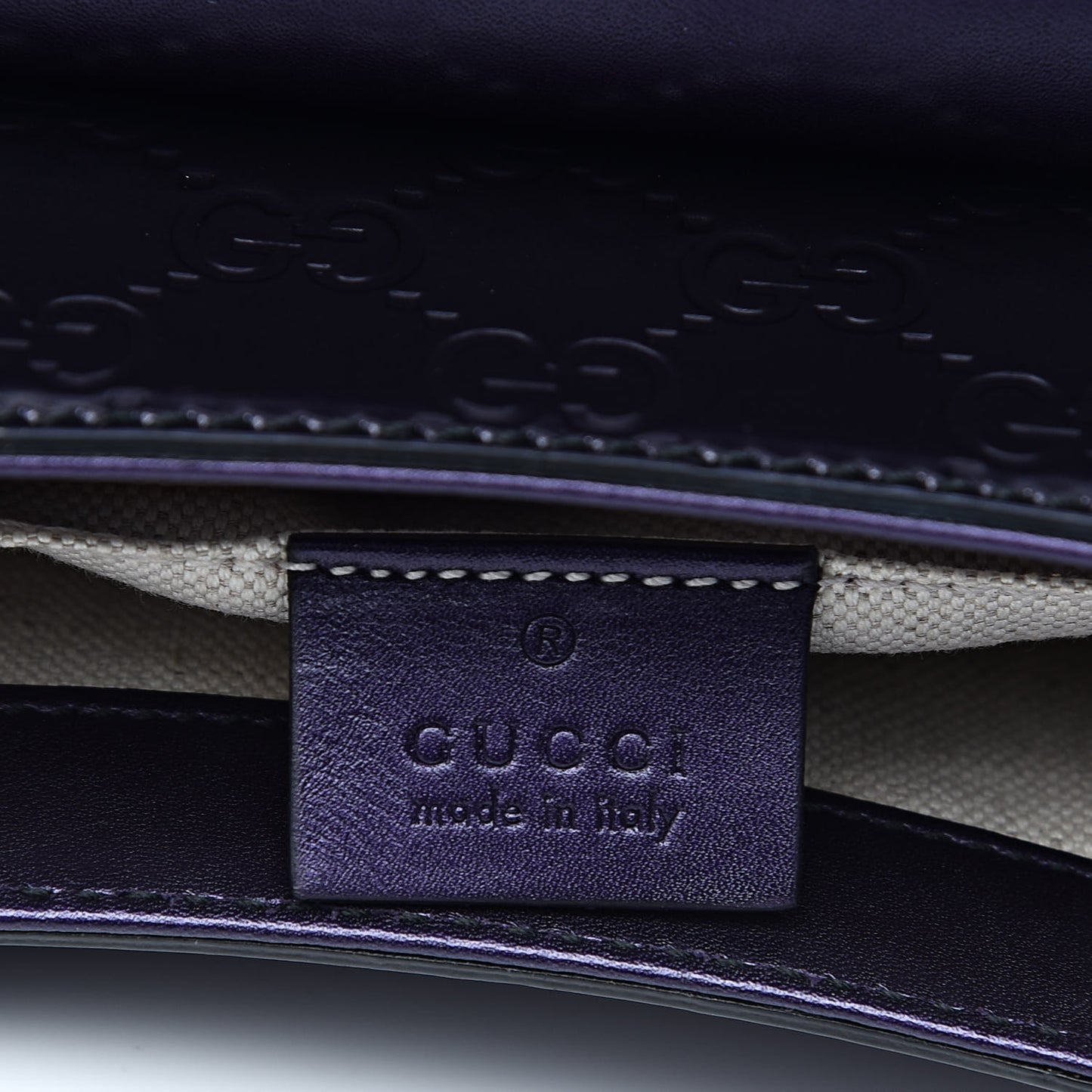 Shine Guccissima Medium Emily Chain Shoulder Bag Melanzana