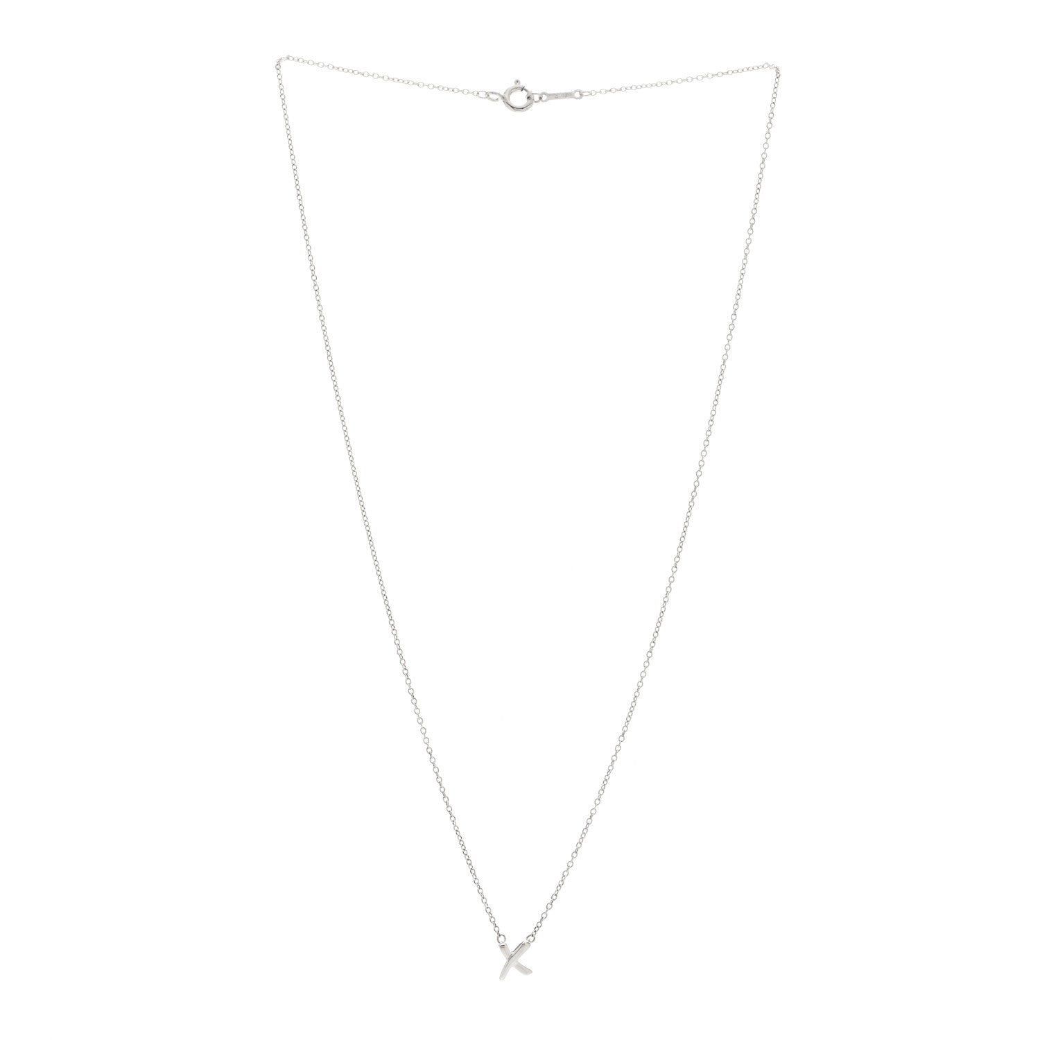 Tiffany Sterling Silver Paloma Picasso Graffiti X Pendant Necklace 2 of 4