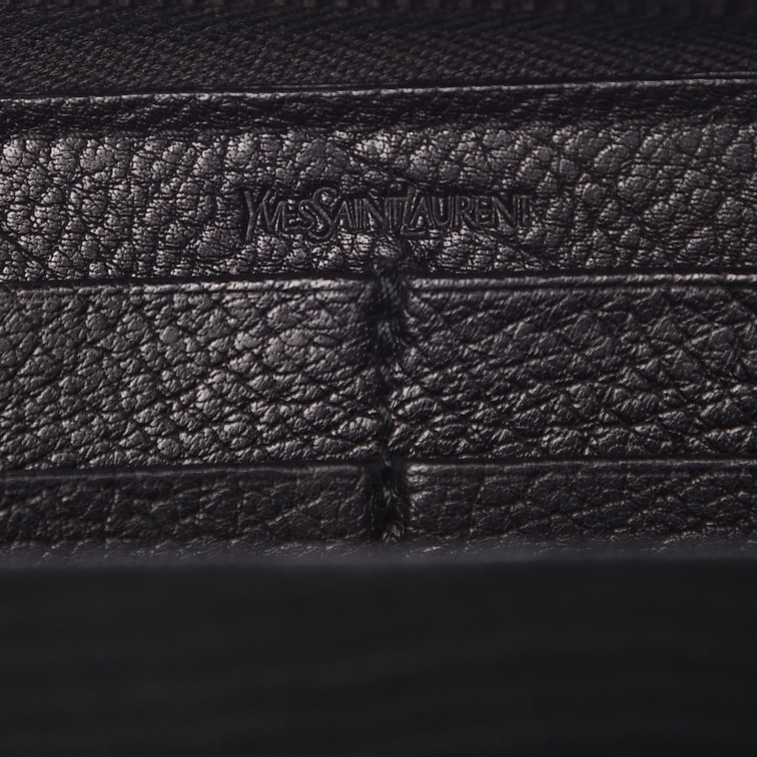 Saint Laurent Calfskin Studded Belle de Jour Long Wallet Black 6 of 10