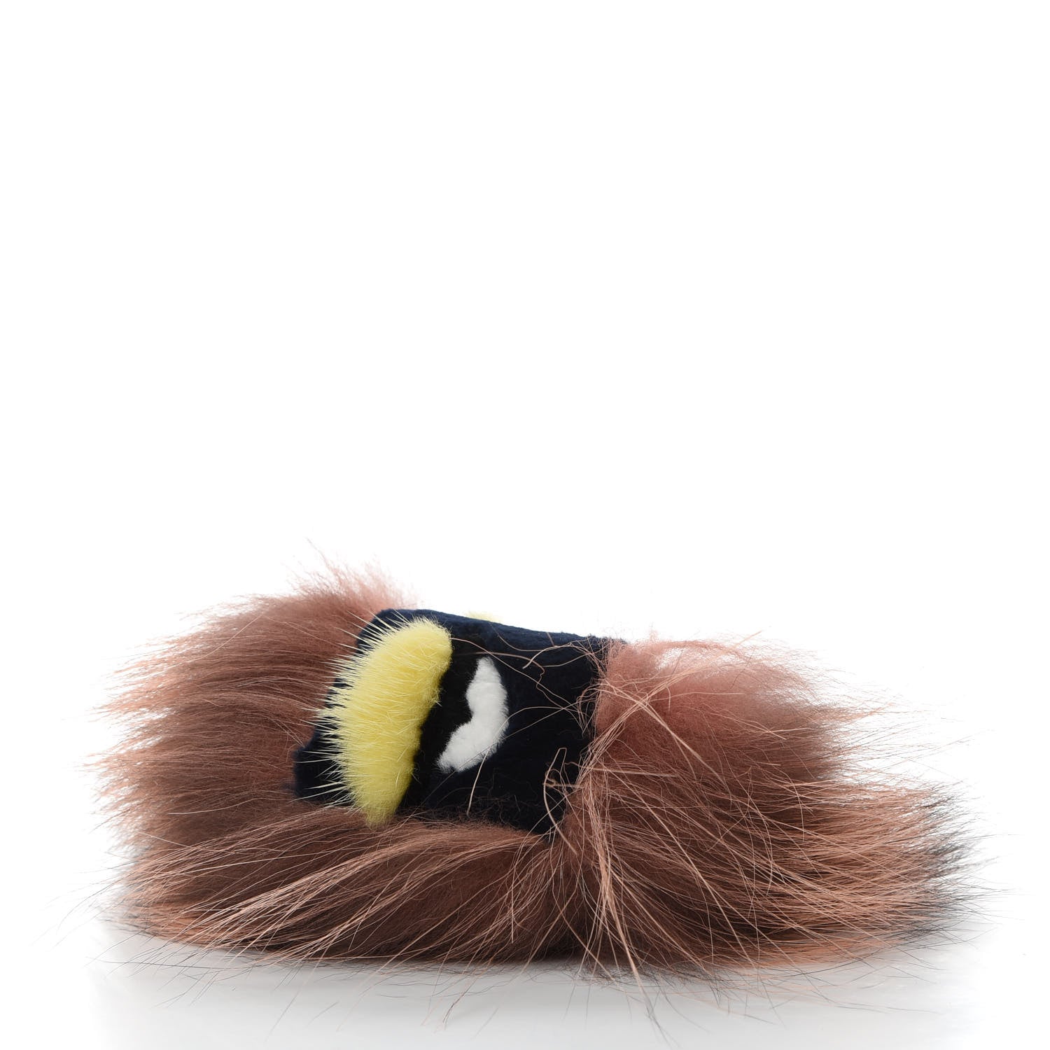 Fendi Fox Mink Rabbit Fur Vitello Flamingo Archy Monster Bag Bug Charm Cipria Multicolor Black 4 of 4