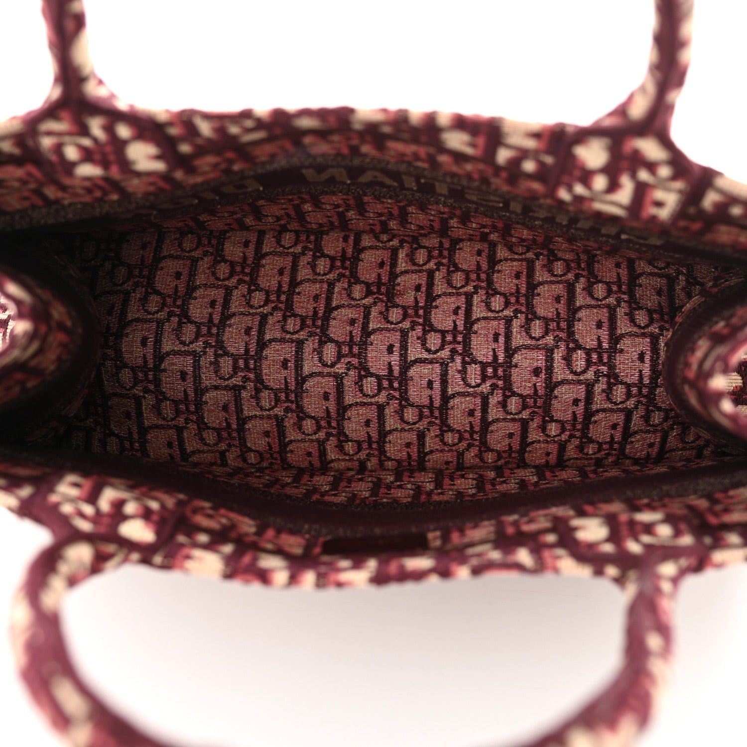 Christian Dior Oblique Medium Book Tote Burgundy Multicolor 6 of 13