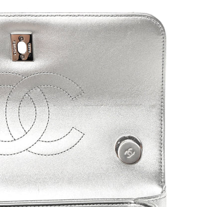 Chanel Metallic Lambskin Quilted Small Trendy CC Flap Dual Handle Bag Silver 11 of 14
