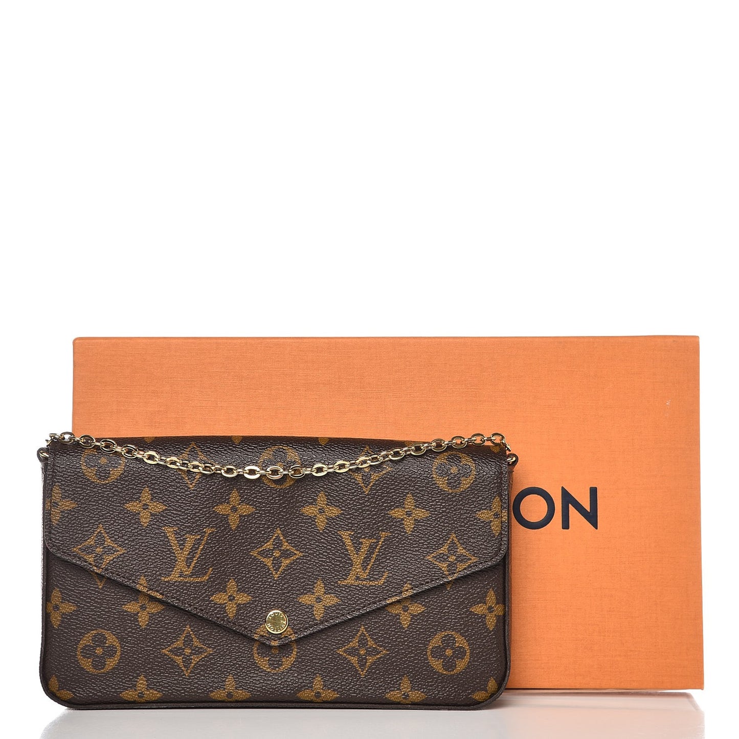 Monogram Pochette Felicie Chain Wallet Fuchsia