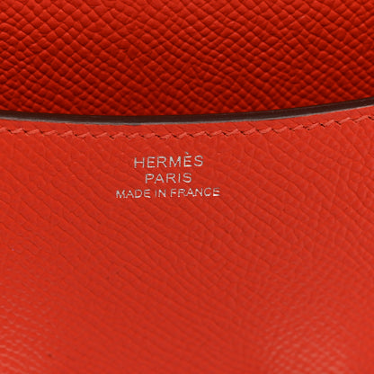 Hermes Epsom Enamel Constance 18 Capucine Sanguine 6 of 12