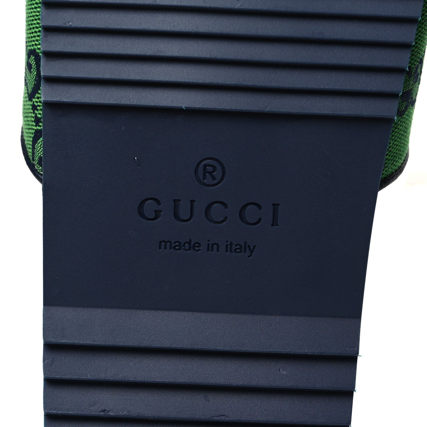 Monogram Multicolor Slide Sandals 5 Green Blue