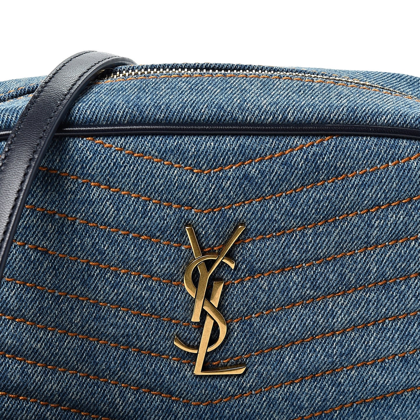 Denim Matelasse Monogram Mini Lou Camera Bag California Blue