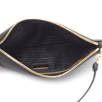 Prada Tessuto Nylon Pochette Bag Black 5 of 9