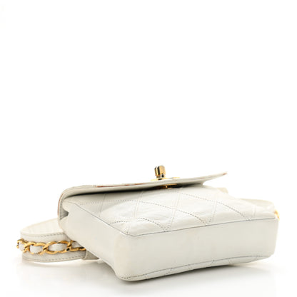 Chanel Lambskin Quilted Flap Waist Belt Bag 70 28 White 3 of 17
