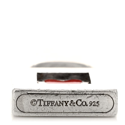 Tiffany Sterling Silver Enamel Heart Pad Lock Charm Red 3 of 3