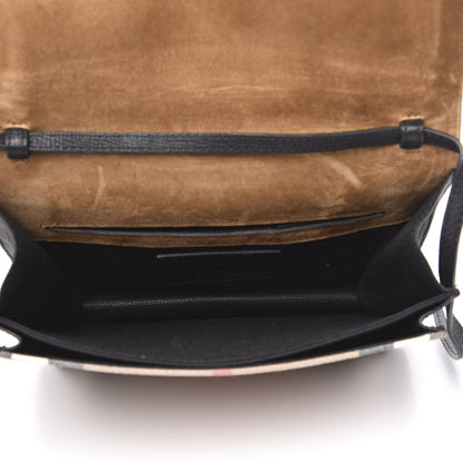Burberry Derby Calfskin House Check Small Macken Crossbody Bag Black 5 of 11