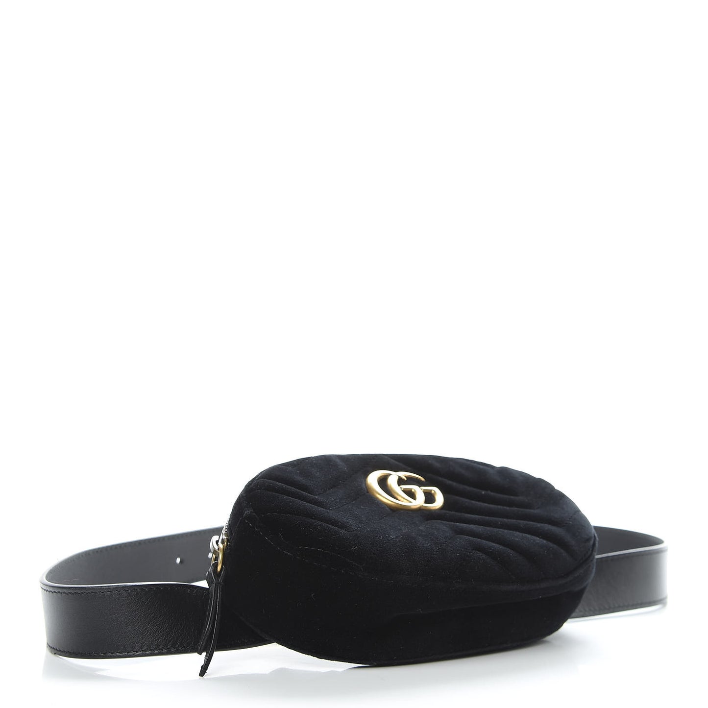 Velvet Matelasse GG Marmont Belt Bag 95 38 Black