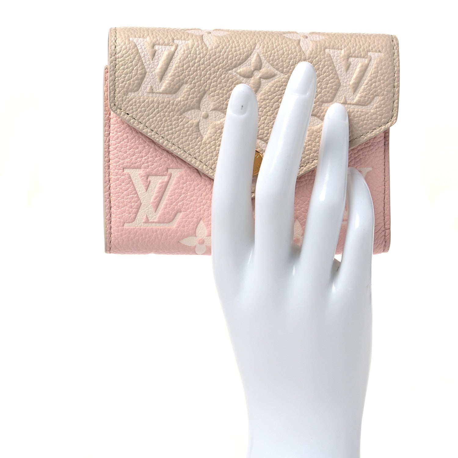 Louis Vuitton Empreinte Monogram Spring In The City Victorine Wallet Pink Beige Yellow 2 of 8