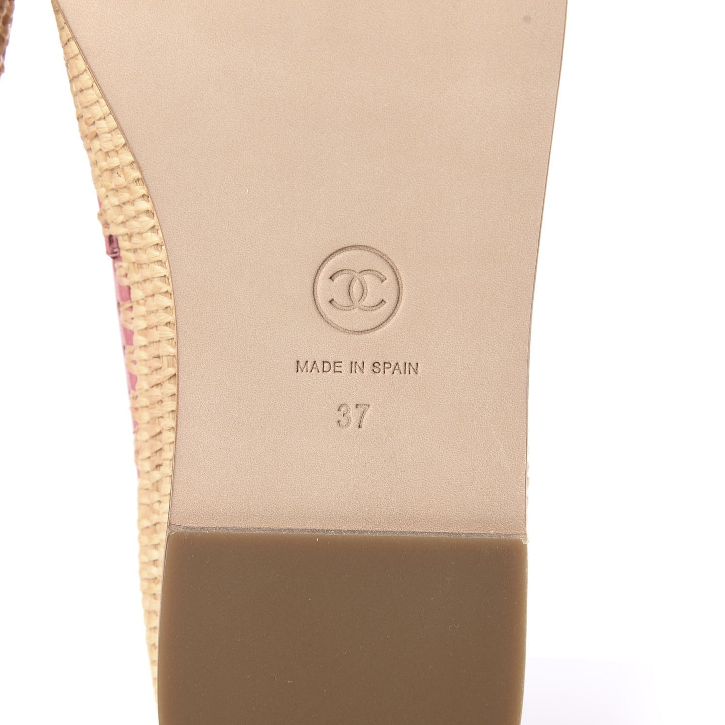 Lambskin Grosgrain CC Espadrilles 37 Pink